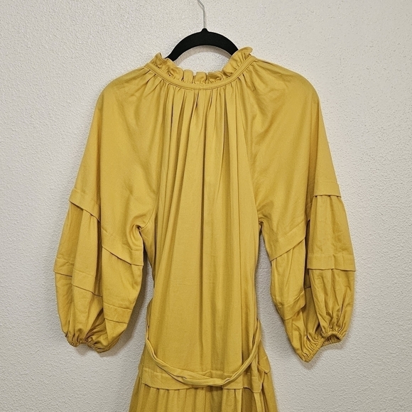 Elie Tahari ruffled details balloon sleeve western boho style dress size small - Picture 13 of 15